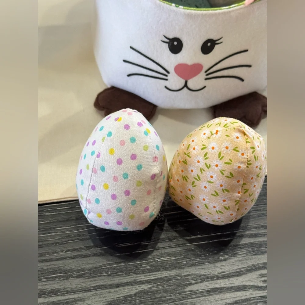 Easter  Bunny Basket with Eggs NWOT - Picture 3 of 3